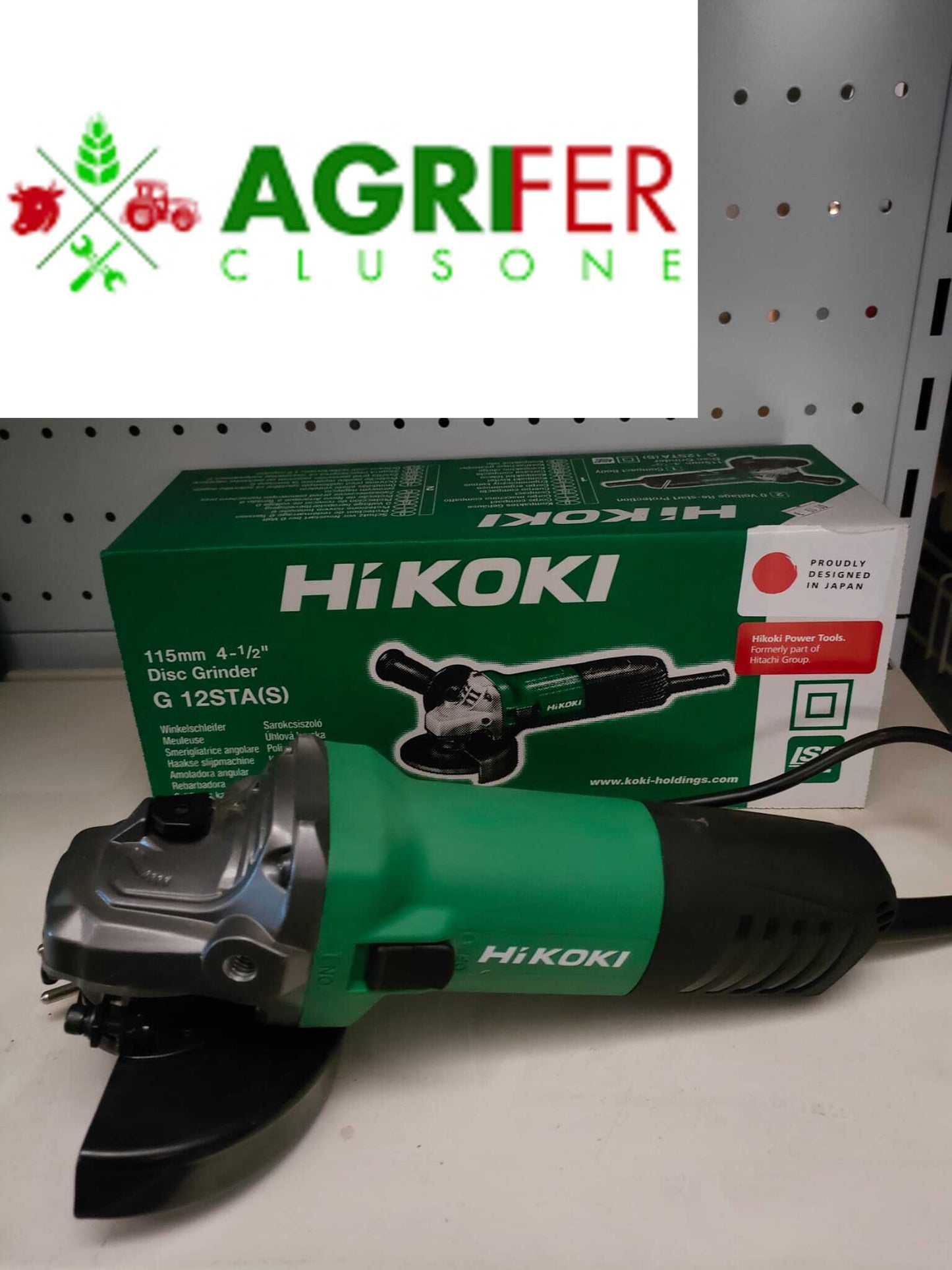 HIKOKI  SMERIGLIATRICE ANGOLARE G12STAYG 600 W +10 DISCHI DA TAGLIO