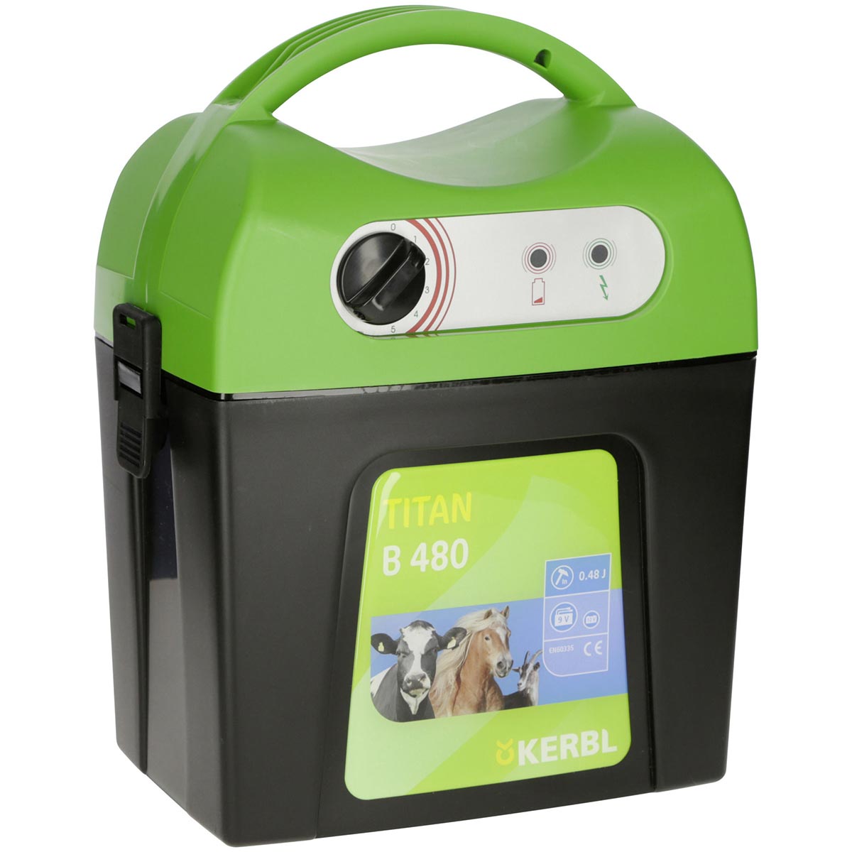 ELETTRIFICATORE A BATTERIA RECINTO CAVALLI, BOVINI, OVINI TITAN B480, 9 V